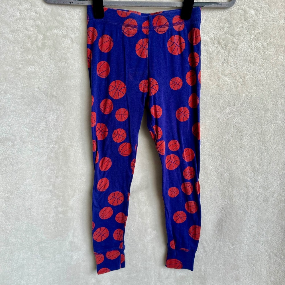 Gap Kids Organic Cotton Basketball Print Sleep‎ Leggings Blue Orange Size 8